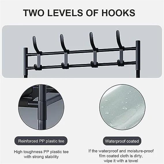 رف معطف متعدد الوظائف بعجلات 2